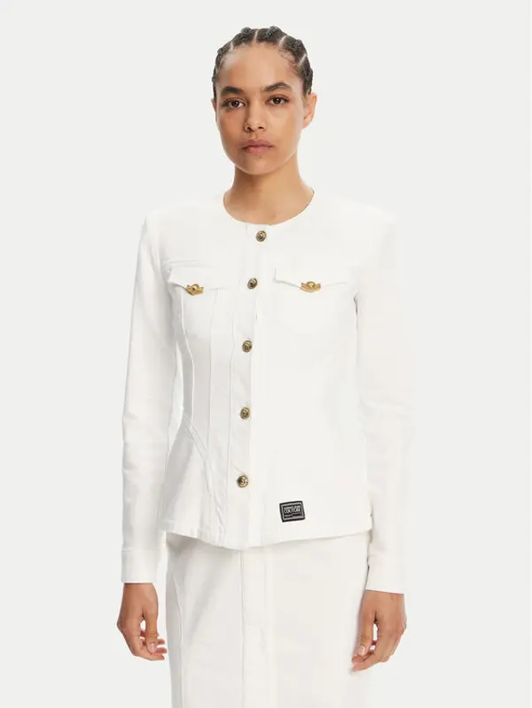 Versace Jeans Couture Versace Jeans Couture Traper jakna 78HAS457 Bijela Slim Fit