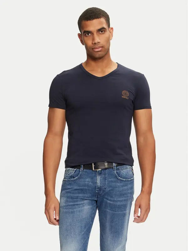 Versace Versace T-shirt AUU01004 1A1001 Tamnoplava Regular Fit