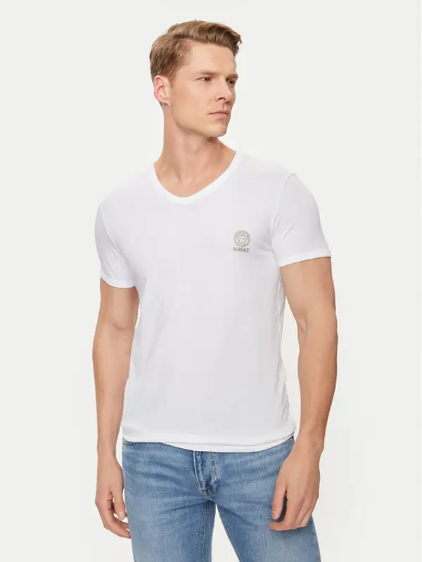Versace Versace T-shirt AUU01004 Bijela Regular Fit