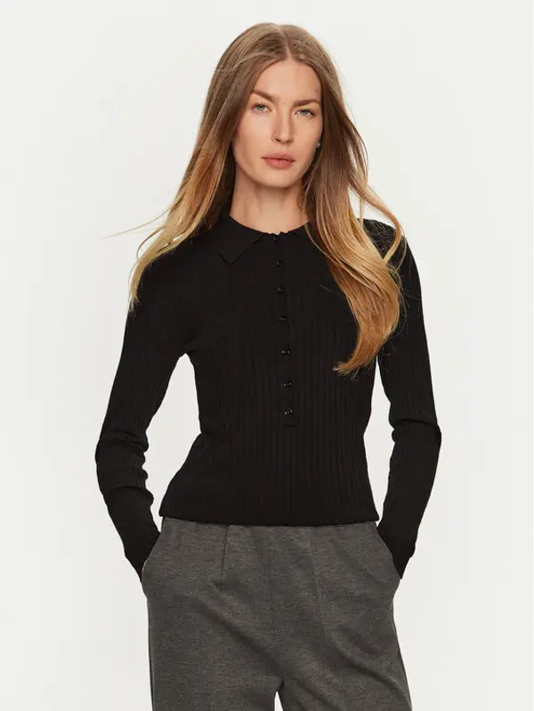 ViCOLO ViCOLO Džemper 22095S Crna Slim Fit