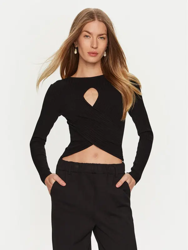 ViCOLO ViCOLO Džemper 22099S Crna Slim Fit