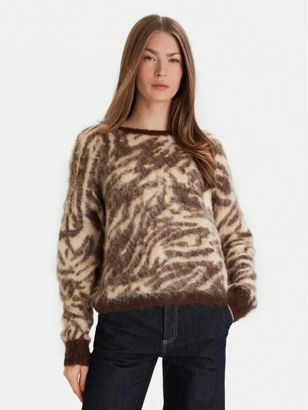 ViCOLO ViCOLO Džemper 55044F Smeđa Regular Fit