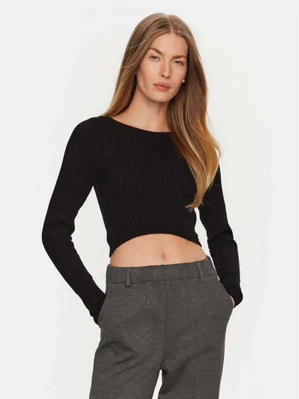 ViCOLO ViCOLO Džemper 77101S Crna Regular Fit