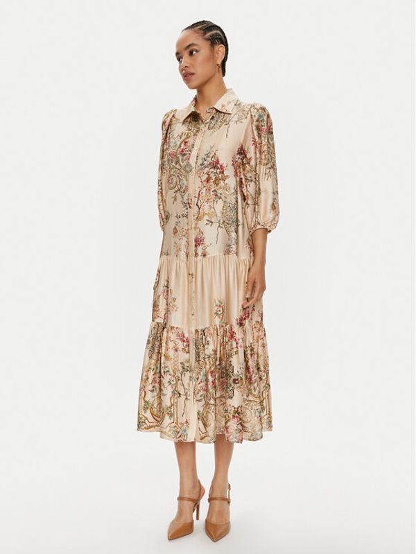 ViCOLO ViCOLO Haljina košulja TB2658 Bež Regular Fit