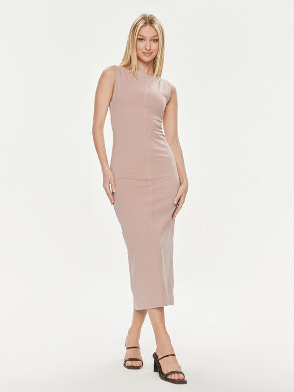 ViCOLO ViCOLO Haljina za svaki dan TB0109 Bež Slim Fit