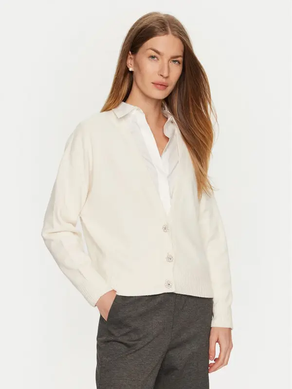 ViCOLO ViCOLO Kardigan 77036S Écru Regular Fit