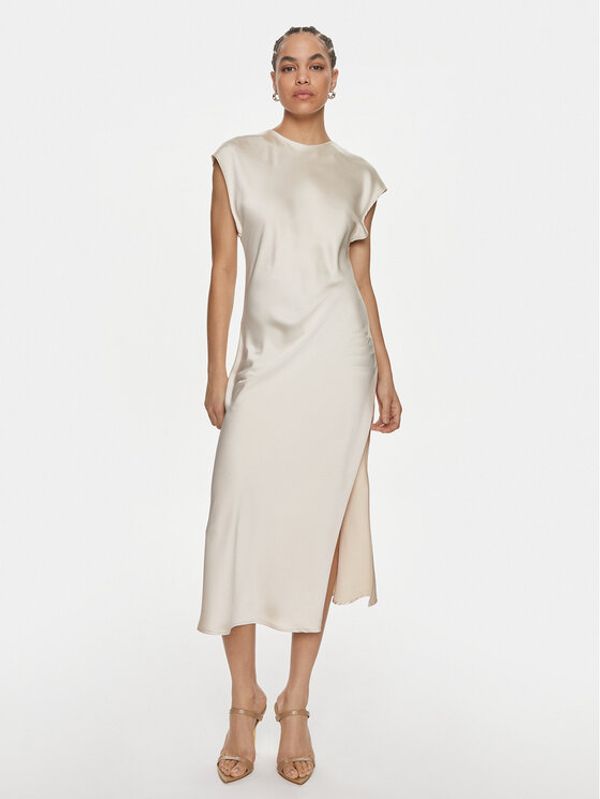 ViCOLO ViCOLO Koktel haljina TB0135 Écru Regular Fit