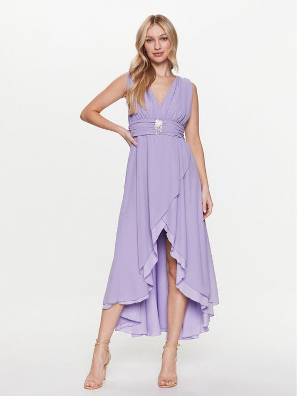 ViCOLO ViCOLO Koktel haljina TE0064 Ljubičasta Regular Fit