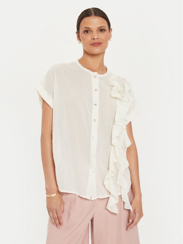 ViCOLO ViCOLO Majica TB2815 Écru Regular Fit