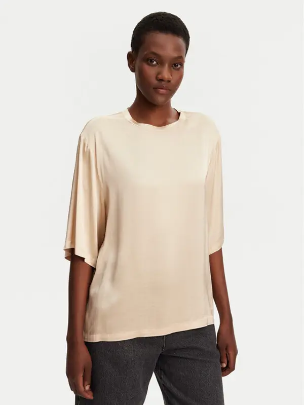 ViCOLO ViCOLO Majica TD0013 Bež Relaxed Fit