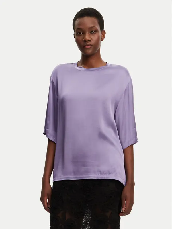 ViCOLO ViCOLO Majica TD0013 Ljubičasta Relaxed Fit