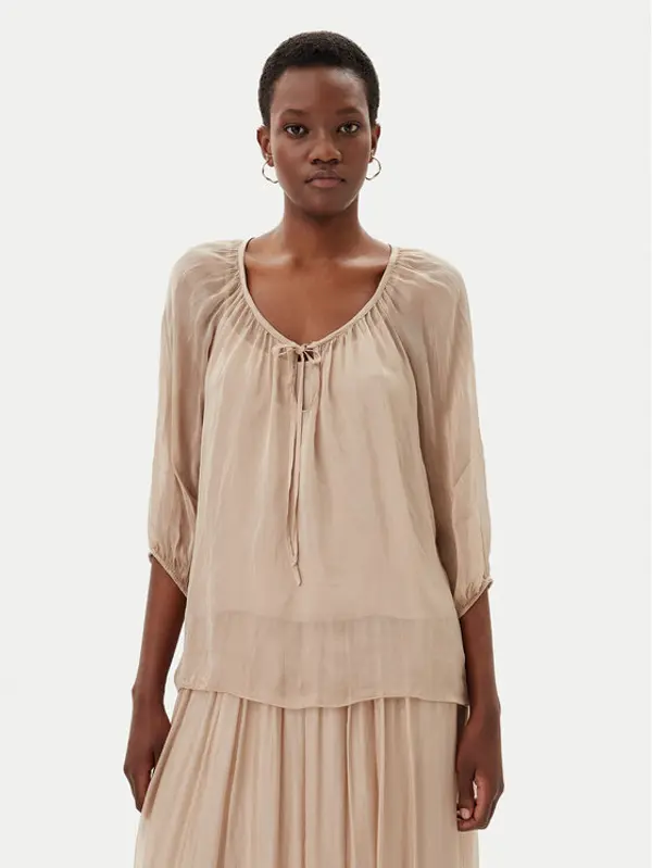 ViCOLO ViCOLO Majica TD0020 Bež Loose Fit