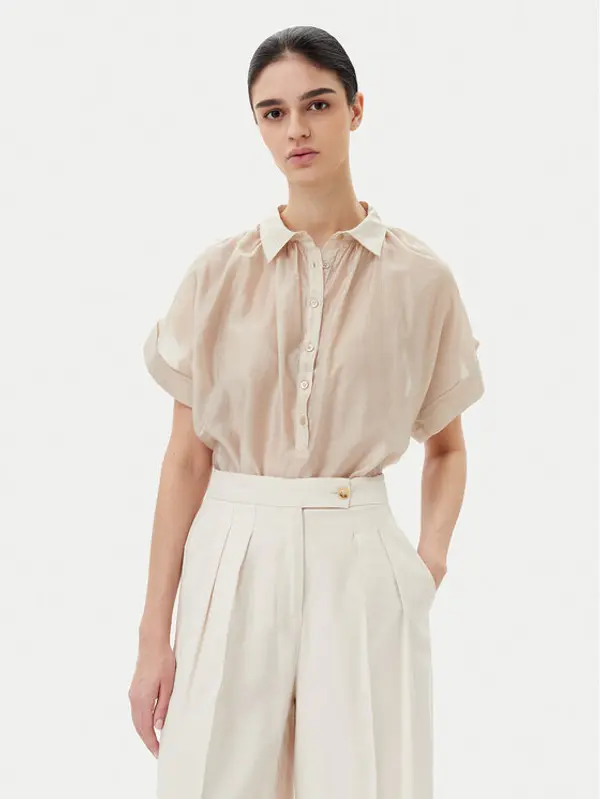 ViCOLO ViCOLO Majica TD0342 Bež Relaxed Fit