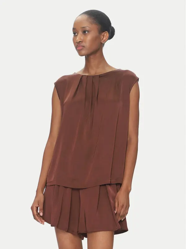 ViCOLO ViCOLO Majica TD0763 Smeđa Regular Fit
