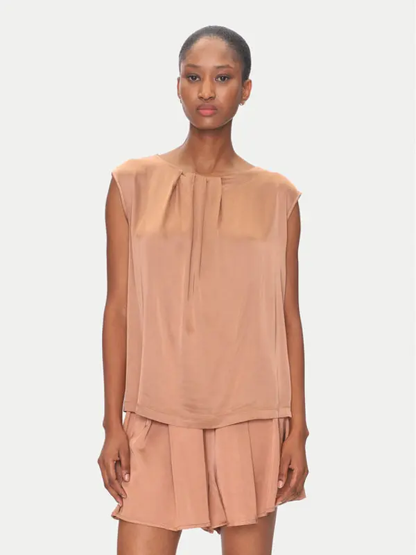 ViCOLO ViCOLO Majica TD0763 Smeđa Regular Fit