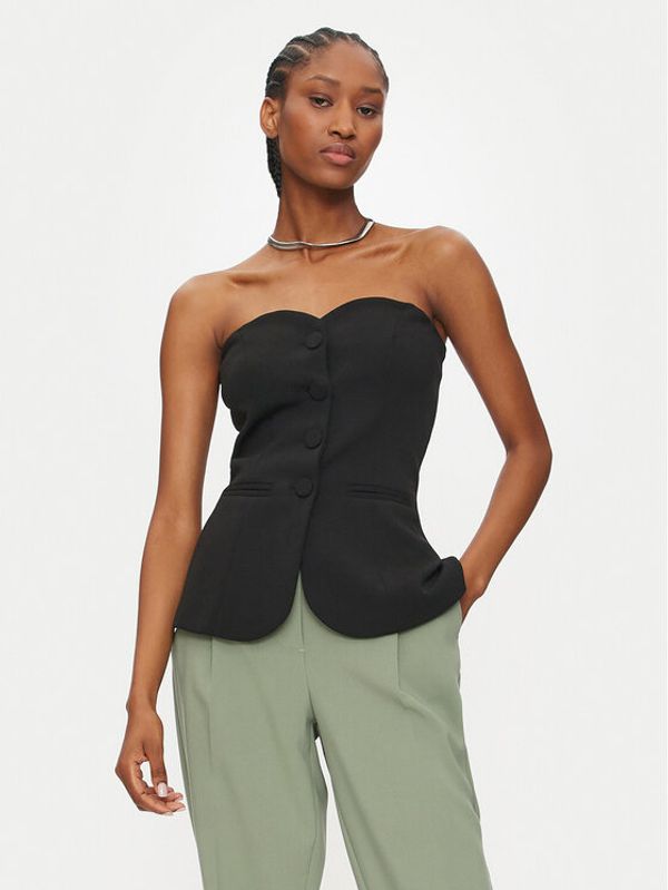 ViCOLO ViCOLO Majica TS0098 Crna Slim Fit