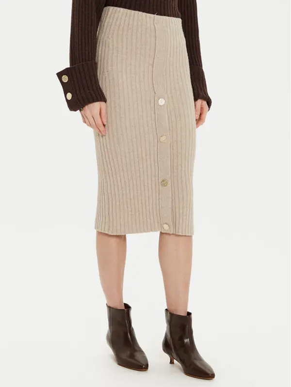 ViCOLO ViCOLO Midi suknja 55017S Bež Regular Fit