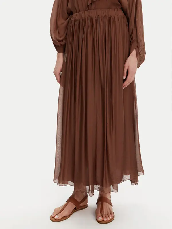 ViCOLO ViCOLO Midi suknja TD0022 Smeđa Regular Fit