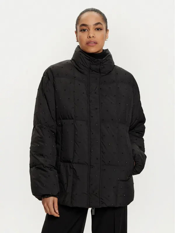 ViCOLO ViCOLO Pernata jakna TS0023 Crna Regular Fit