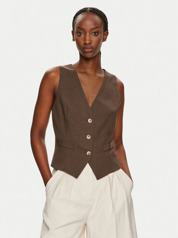 ViCOLO ViCOLO Prsluk Giacca TB1569 Smeđa Regular Fit