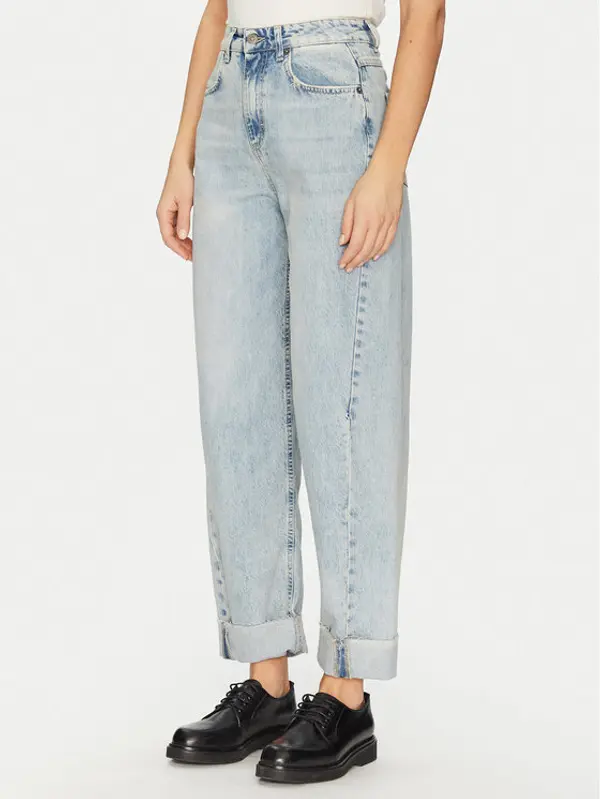 ViCOLO ViCOLO Traperice DD5126 Svijetloplava Boyfriend Fit