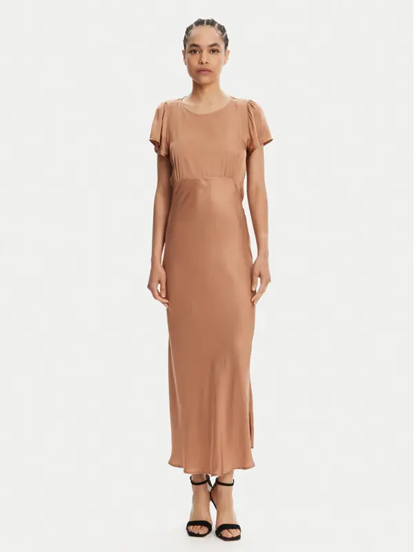 ViCOLO ViCOLO Večernja haljina TD0767 Smeđa Regular Fit