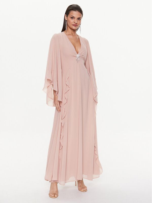 ViCOLO ViCOLO Večernja haljina TE0030 Bež Regular Fit