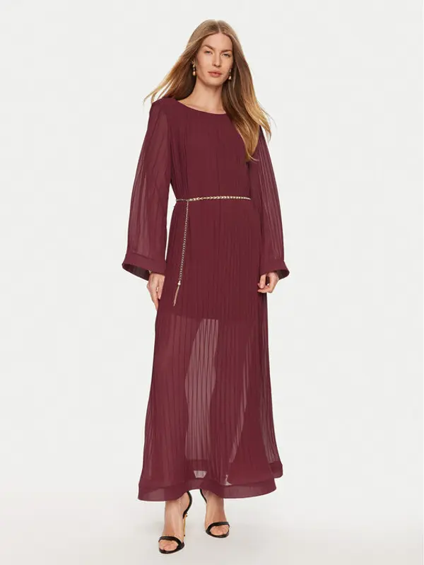 ViCOLO ViCOLO Večernja haljina TS0396 Tamnocrvena Regular Fit