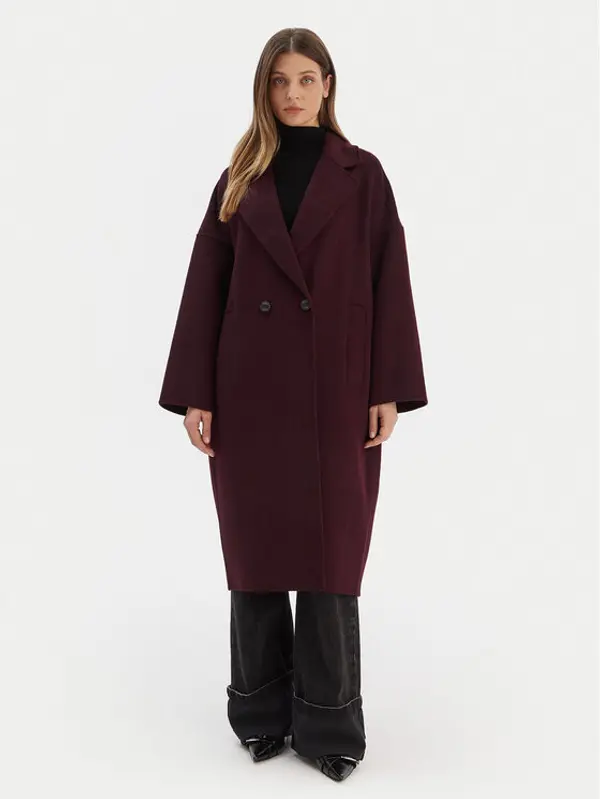 ViCOLO ViCOLO Vuneni kaput TF0003 Tamnocrvena Regular Fit