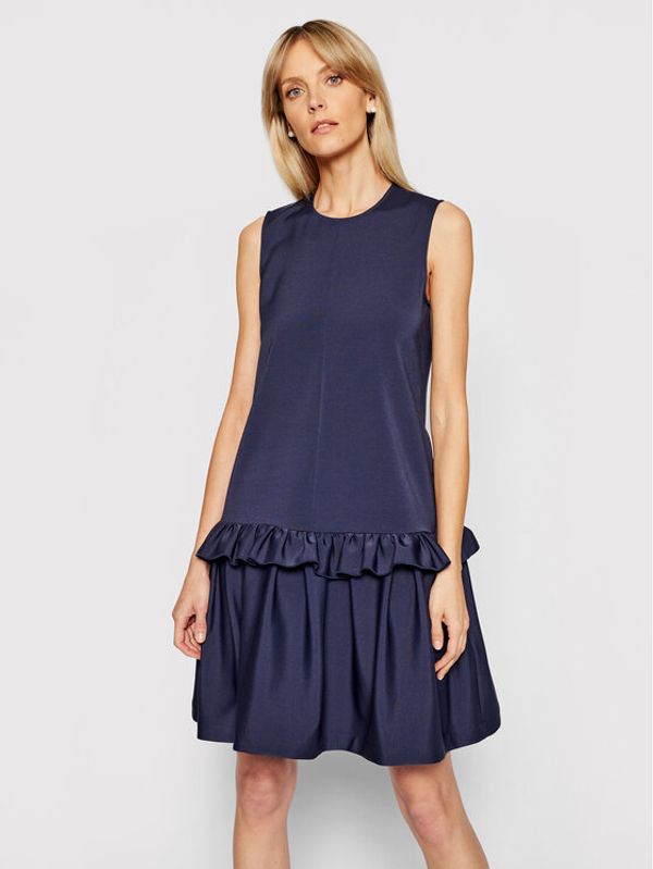 Victoria Victoria Beckham Victoria Victoria Beckham Haljina za svaki dan Stretch Faille 2221WDR002556C Tamnoplava Relaxed Fit