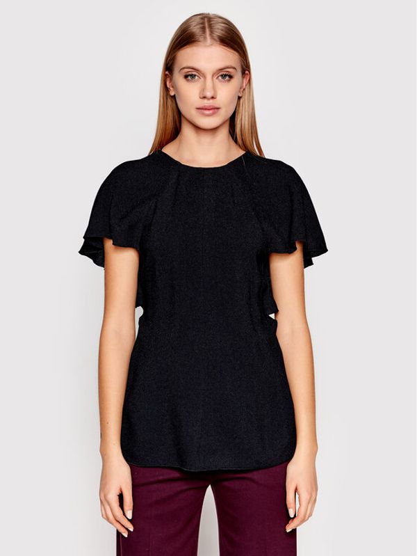 Victoria Victoria Beckham Victoria Victoria Beckham Majica Drape 1122WTP003178A Crna Regular Fit