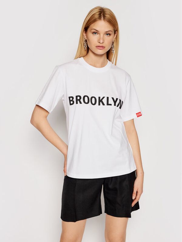 Victoria Victoria Beckham Victoria Victoria Beckham T-shirt Brooklyn 2221JTS002511A Bijela Regular Fit