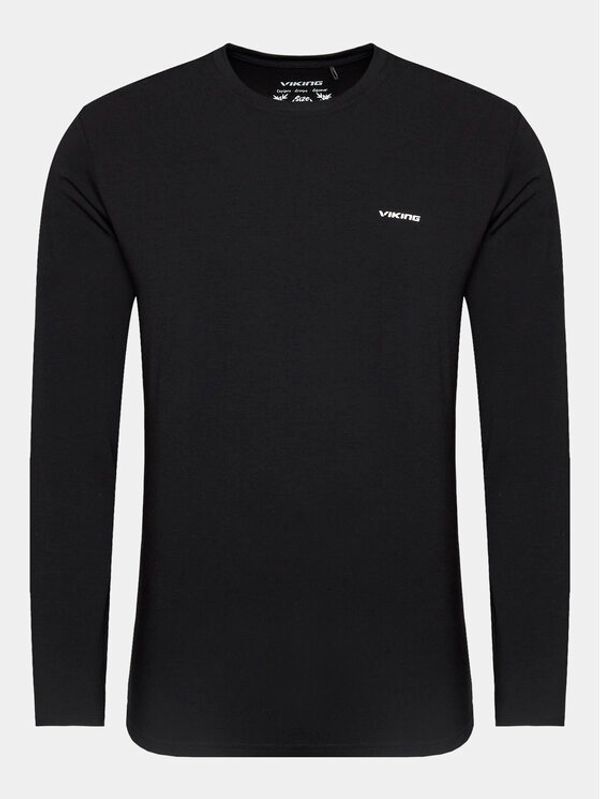 Viking Viking Majica dugih rukava 500/25/9322 Crna Regular Fit