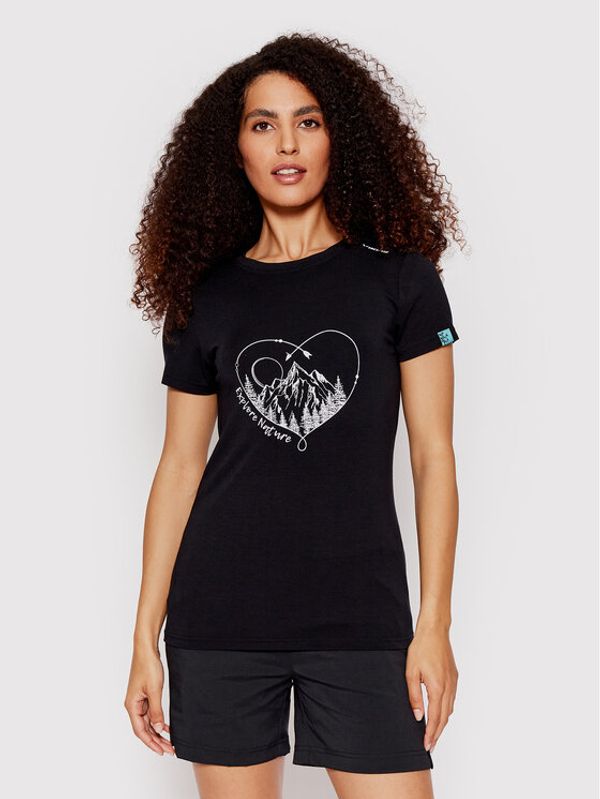 Viking Viking Tehnička majica Lenta Bamboo 500/22/5540 Crna Regular Fit