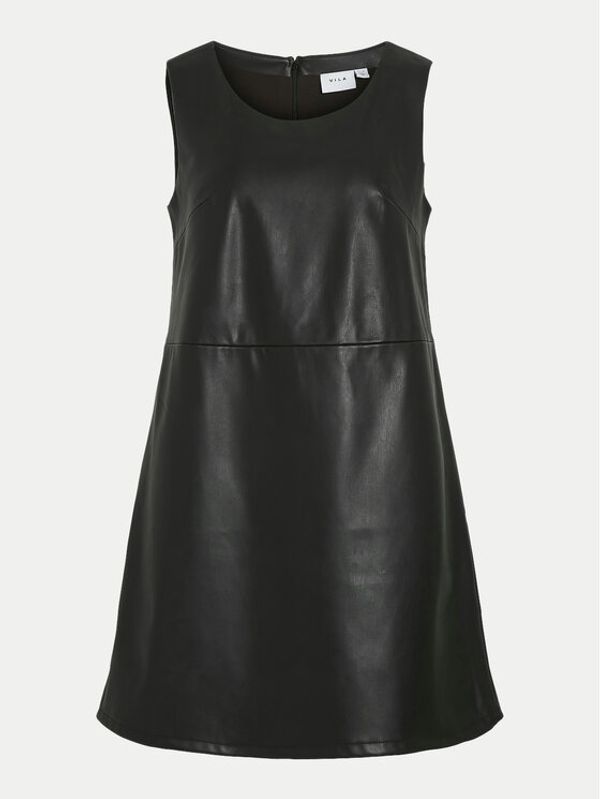Vila Vila Haljina od imitacije kože Dede 14099817 Crna Slim Fit