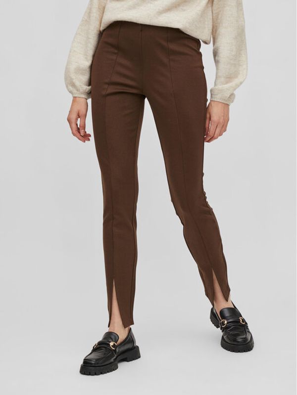 Vila Vila Hlače Manon 14079124 Smeđa Regular Fit