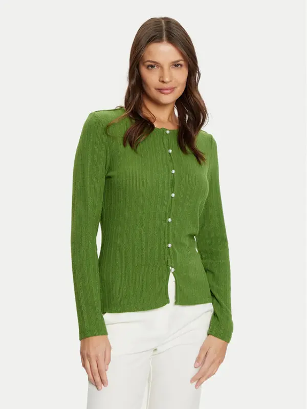 Vila Vila Kardigan Dalena 14102368 Zelena Slim Fit