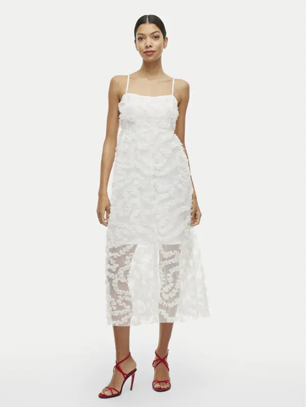 Vila Vila Koktel haljina Leonora 14104320 Bijela Loose Fit