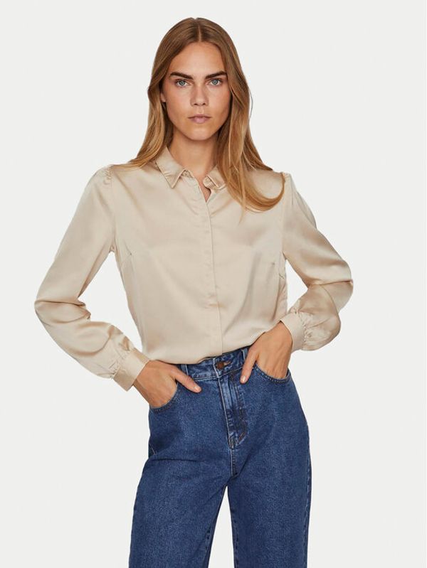 Vila Vila Košulja 14063320 Bež Regular Fit