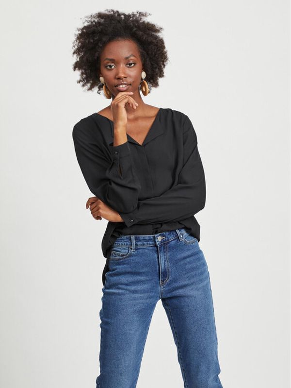 Vila Vila Košulja Lucy 14044253 Crna Relaxed Fit