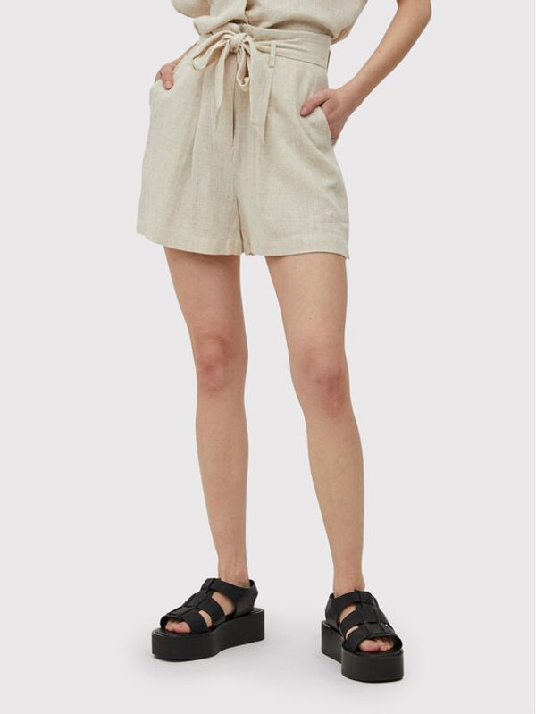 Vila Vila Kratke hlače Filia 14075269 Bež Regular Fit