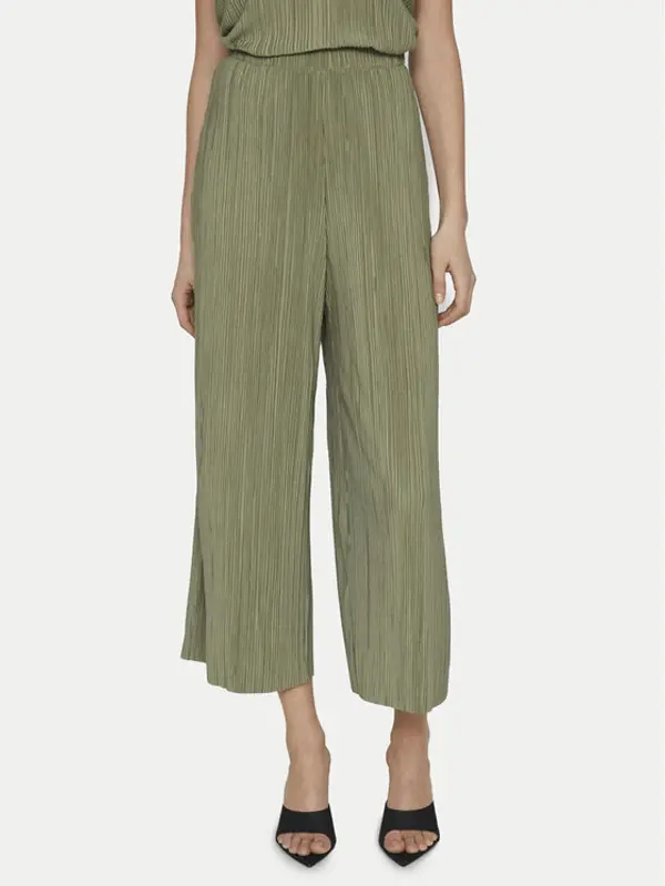 Vila Vila Kulot Plisa 14096324 Zelena Regular Fit