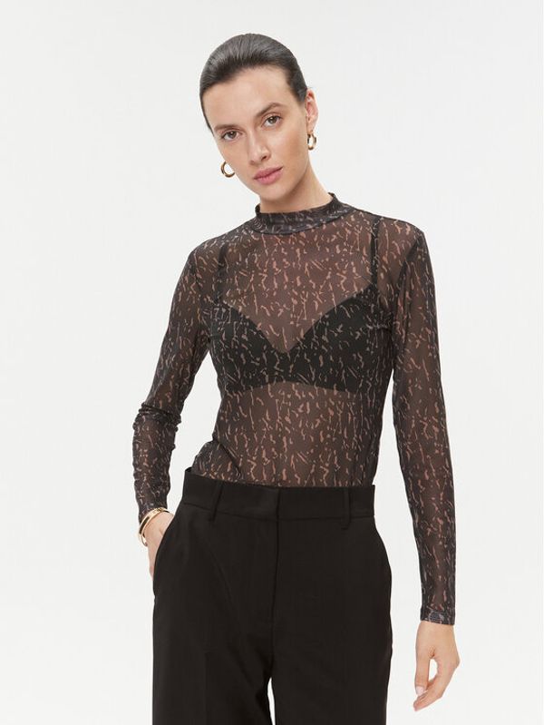 Vila Vila Majica 14088372 Crna Slim Fit