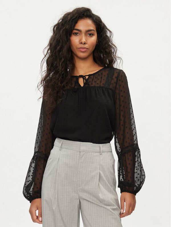 Vila Vila Majica Edee 14079577 Crna Regular Fit