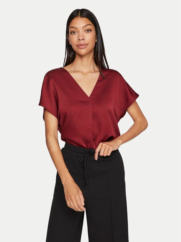 Vila Vila Majica Elliette 14089239 Tamnocrvena Regular Fit