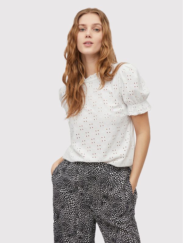 Vila Vila Majica Kawa 14070251 Bijela Regular Fit