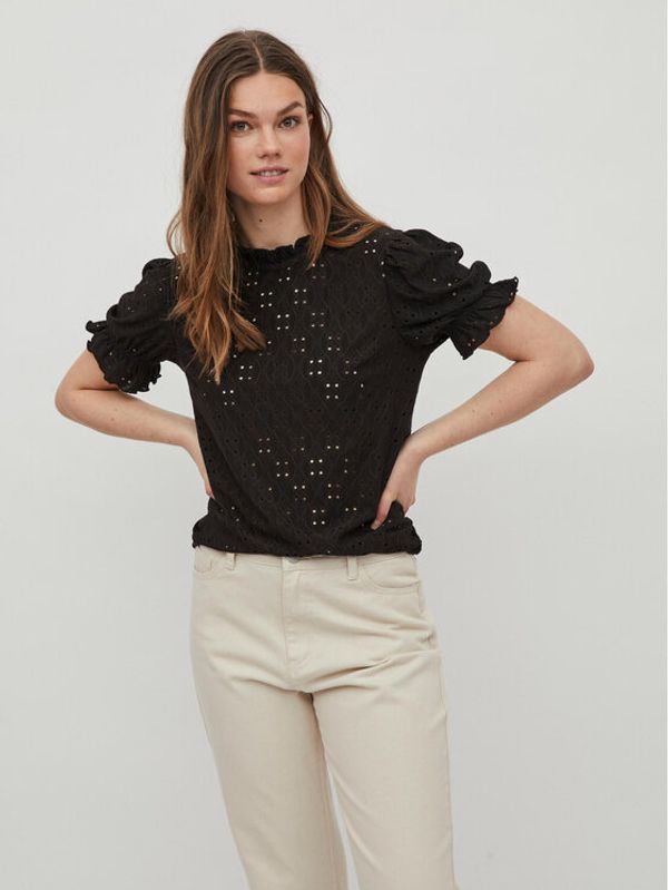 Vila Vila Majica Kawa 14070251 Crna Regular Fit