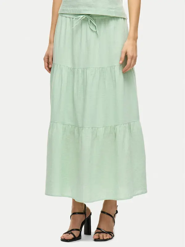 Vila Vila Maxi suknja Lania 14105428 Zelena Regular Fit
