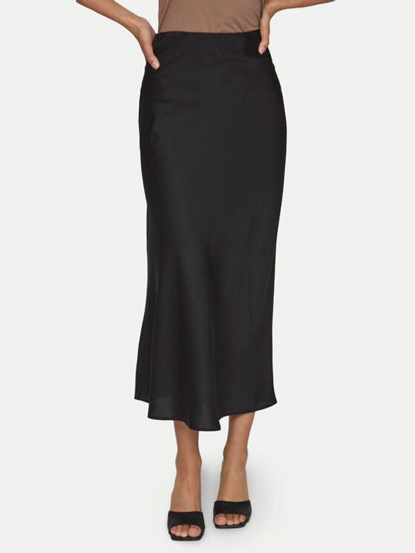 Vila Vila Midi suknja Elliette 14084182 Crna Regular Fit
