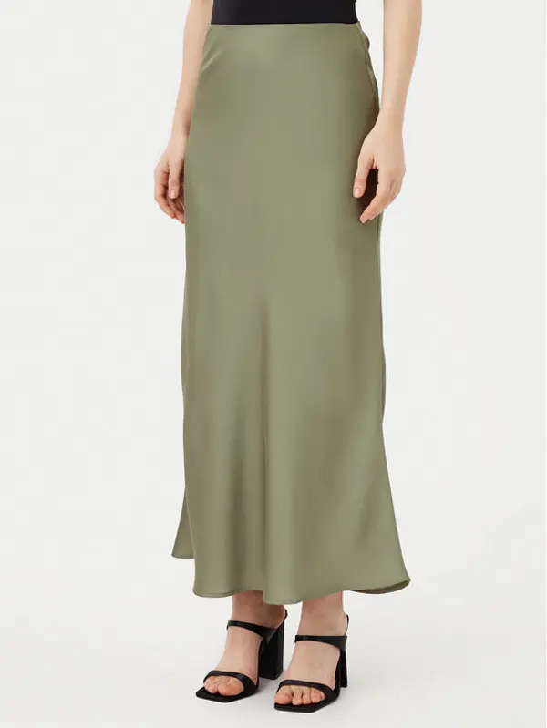 Vila Vila Midi suknja Elliette 14084182 Zelena Regular Fit